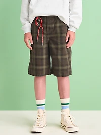 Below Knee Baggy Canvas Shorts for Boys
