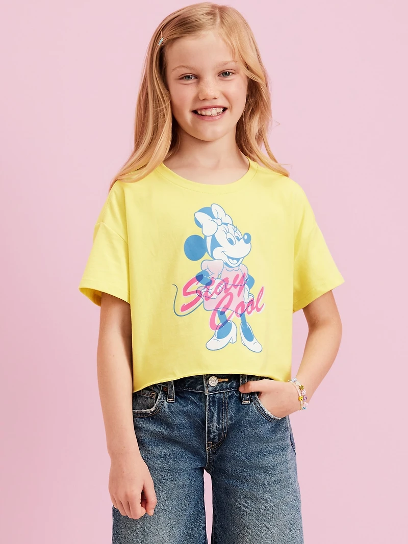 Old Navy x Disney© Cropped Graphic Raw-Edge T-Shirt for Girls