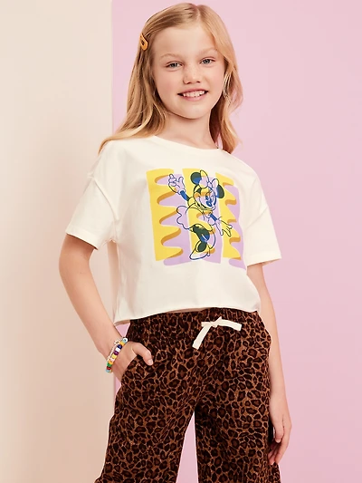 Old Navy x Disney© Cropped Graphic Raw-Edge T-Shirt for Girls