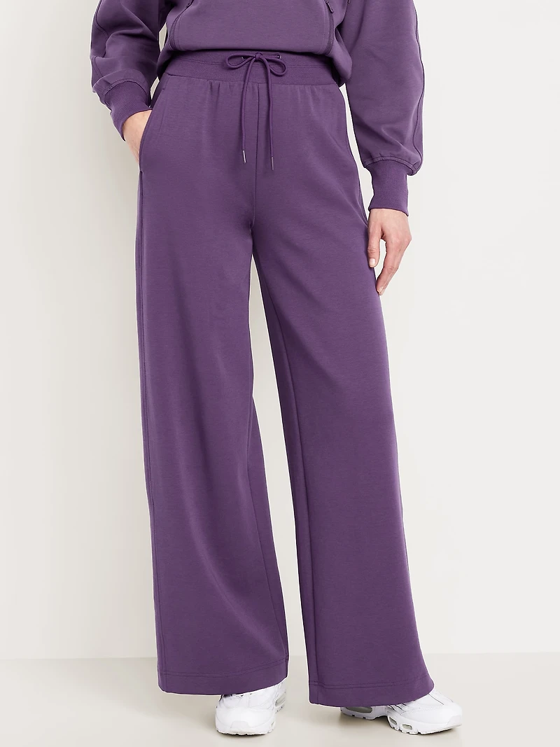 Extra High-Waisted Dynamic Fleece Wide-Leg Sweatpants