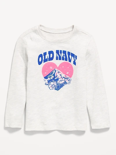 Long-Sleeve Logo-Graphic T-Shirt for Toddler Girls