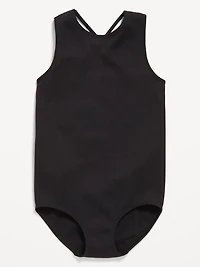 Seamless Fitted Sleeveless Leotard for Girls