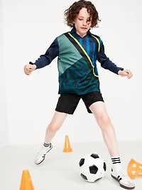 Oversized Long-Sleeve Collared Soccer Top for Boys