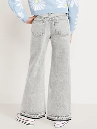 High-Waisted Baggy Wide-Leg Jeans for Girls