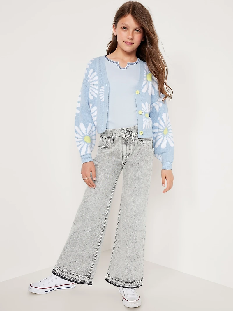 High-Waisted Baggy Wide-Leg Jeans for Girls