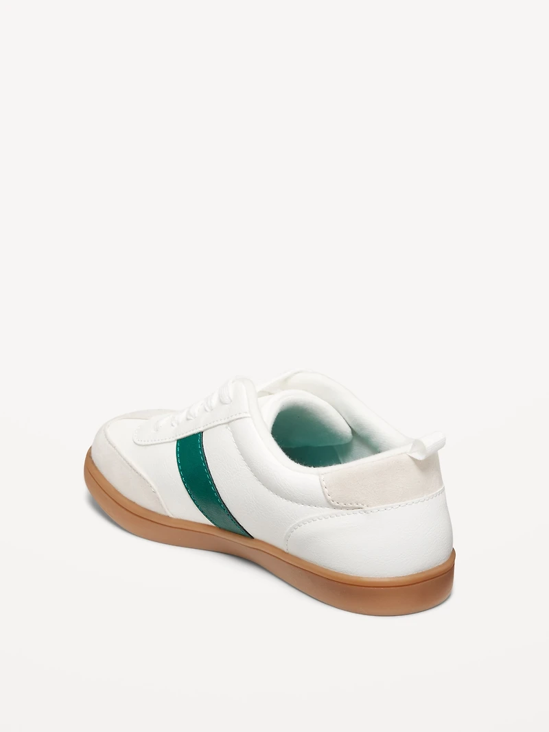 Faux-Leather Lace-Up Soccer Sneakers for Boys