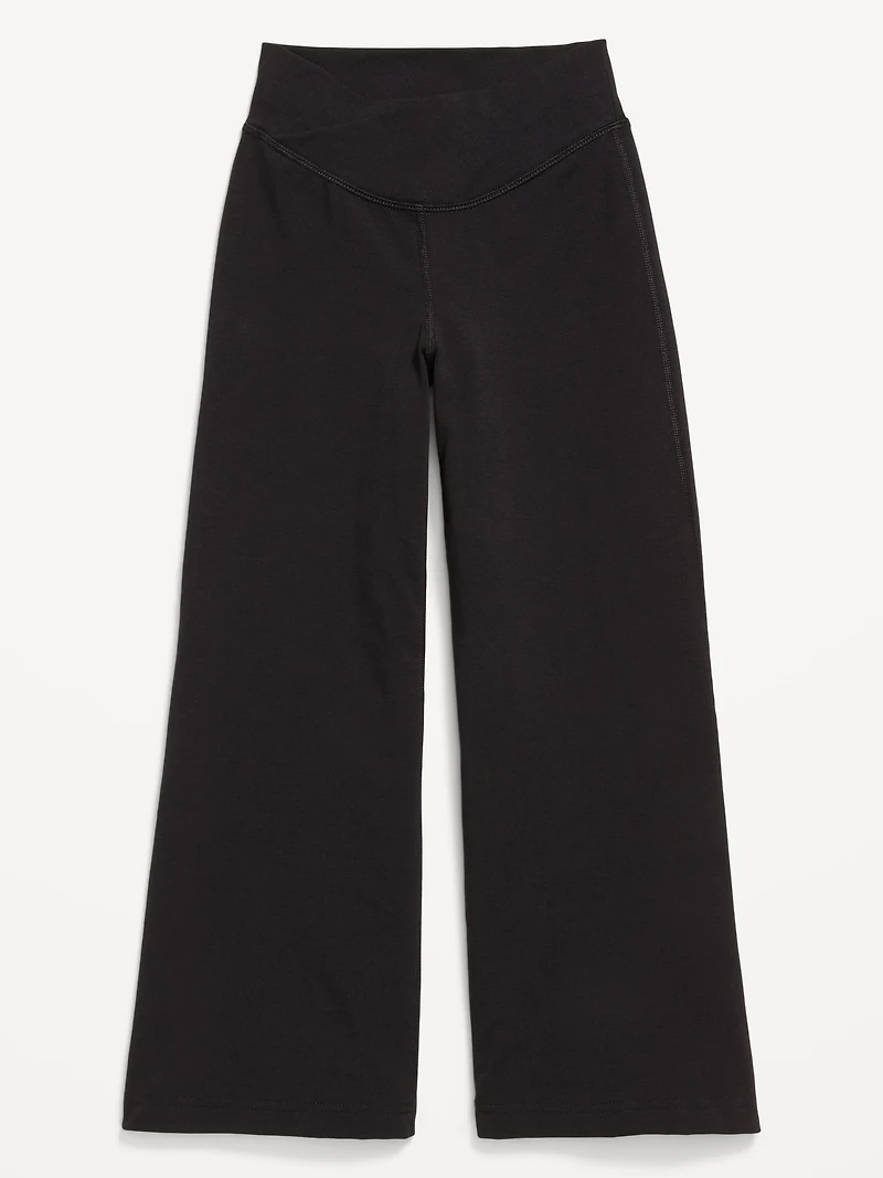 High-Waisted PowerChill Crossover Wide-Leg Leggings for Girls