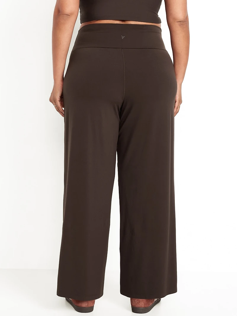 High-Waisted StudioSmooth Wide-Leg Pants
