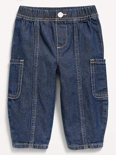 Baggy Barrel-Leg Cargo Jeans for Baby