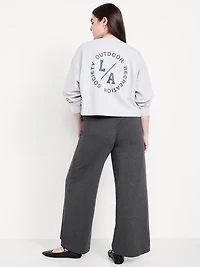 Mid-Rise Jersey Super Wide-Leg Leggings