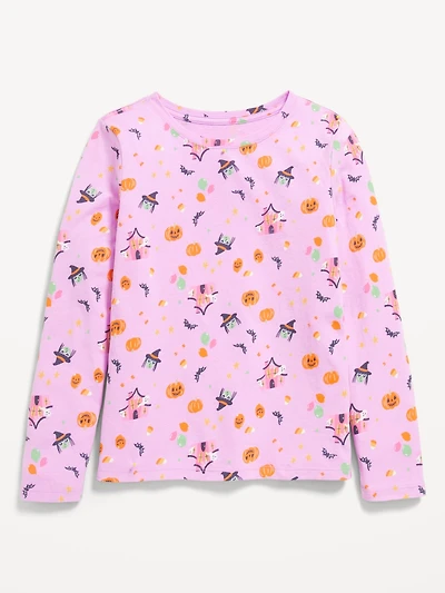 Softest Printed Long-Sleeve T-Shirt for Girls