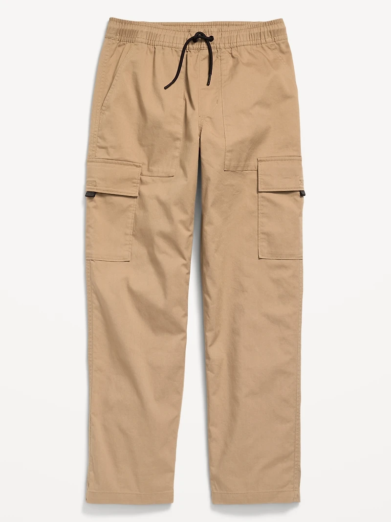 Loose Pull-On Cargo Tech Taper Pants for Boys