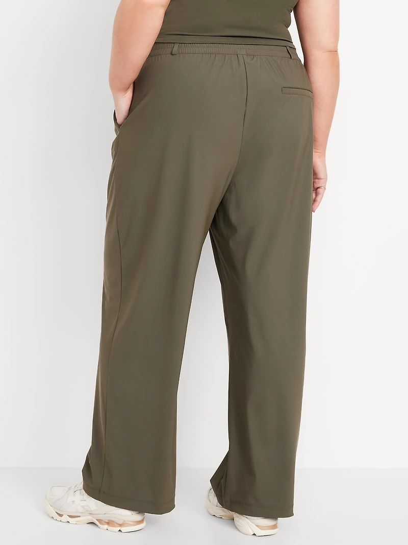 High-Waisted SleekTech Trouser Pants