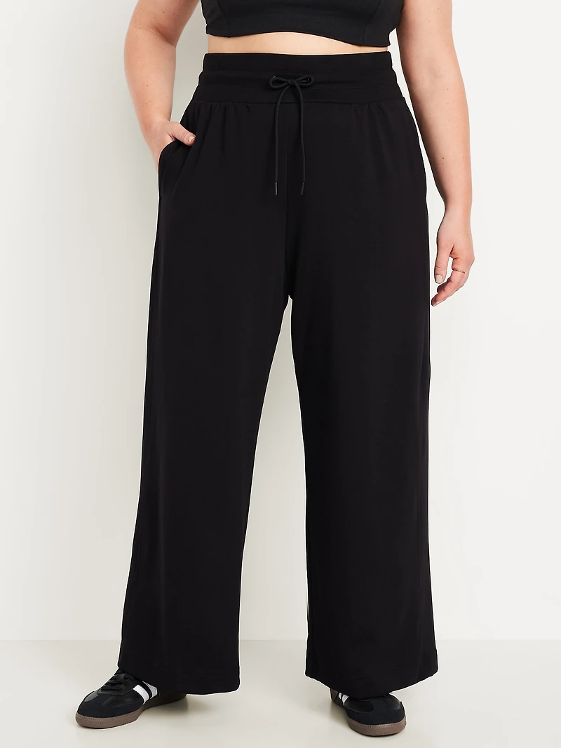 Extra High-Waisted Dynamic Fleece Wide-Leg Sweatpants