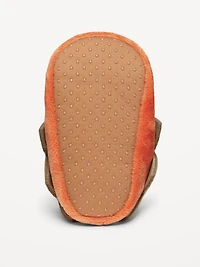 Velour Pumpkin Slippers for Baby