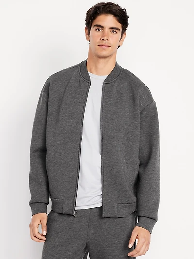 Bounce Fleece Oversized Bomber Jacket