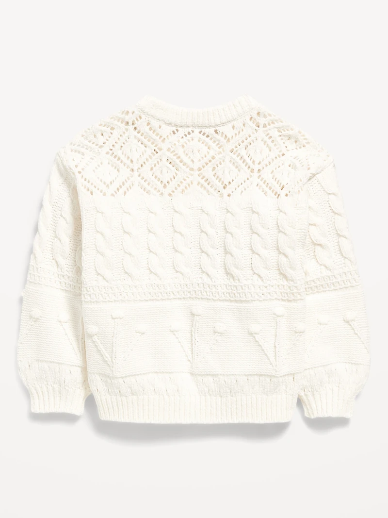 Chenille Cardigan Sweater for Toddler Girls