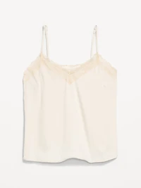 Lace-Trim Satin Cami Top