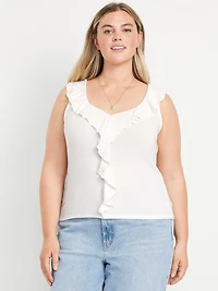 Sleeveless Ruffle Top