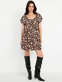 Mini Floral Swing Dress