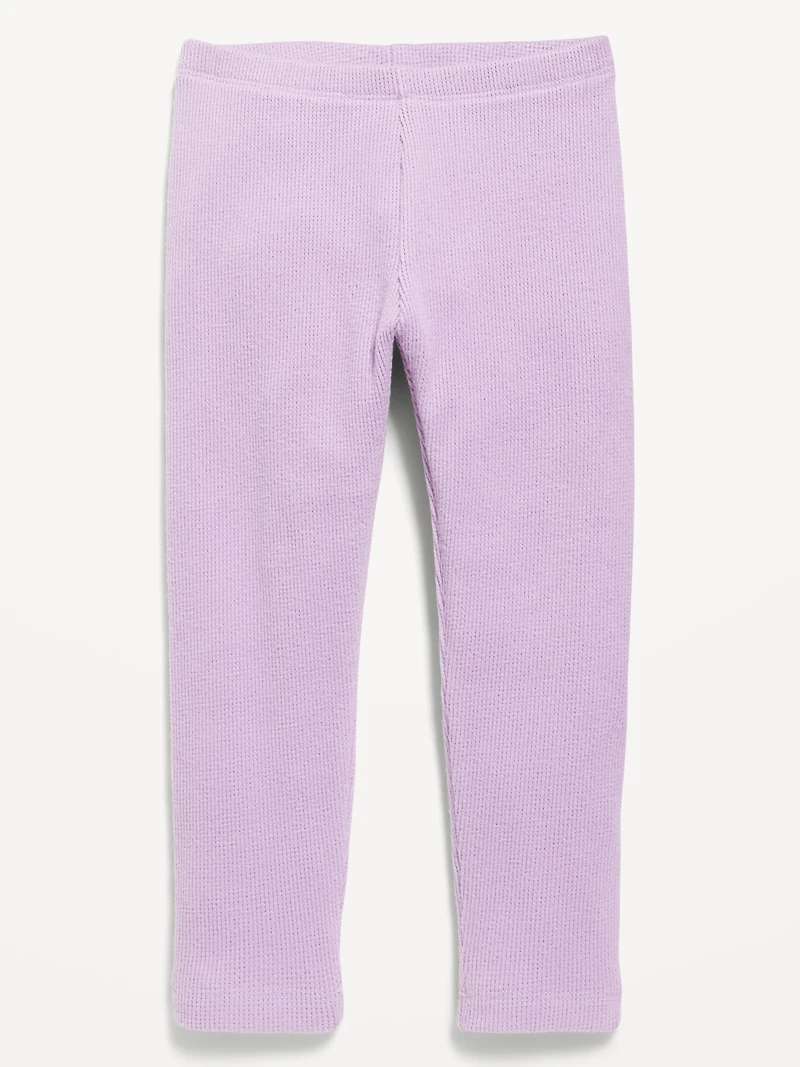 Cozy Waffle-Knit Leggings for Toddler Girls