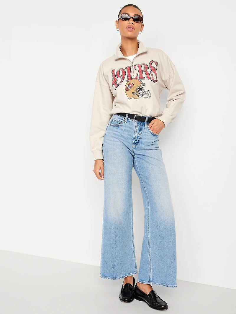 San Francisco 49ers Oversized Half-Zip Sweatshirt