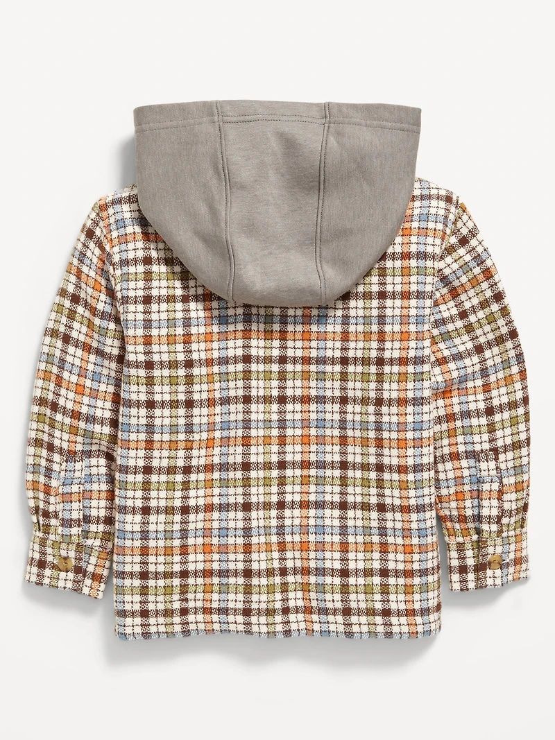 Button-Front Hooded Shirt for Toddler Boys