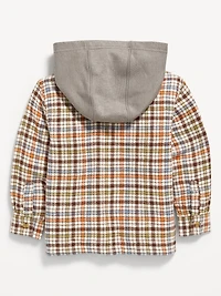 Button-Front Hooded Shirt for Toddler Boys