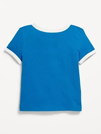 Detroit Lions Fitted Graphic Ringer T-Shirt for Girls