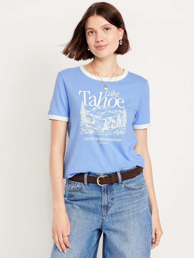 EveryWear Graphic Ringer T-Shirt