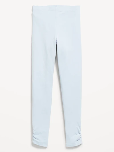 High-Waisted Side Ruched Leggings for Girls