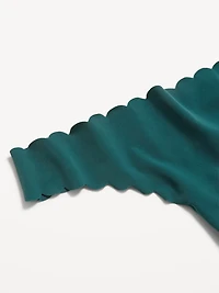 Low-Rise No-Show Scalloped Thong Underwear