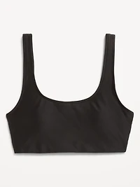 Matte Scoop-Neck Bikini Swim Top