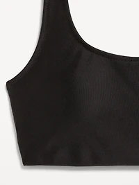 Matte Scoop-Neck Bikini Swim Top