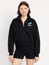Detroit Lions Oversized Half-Zip Sweatshirt