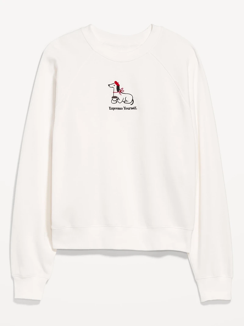 SoComfy Oversized Graphic Raglan Sweatshirt