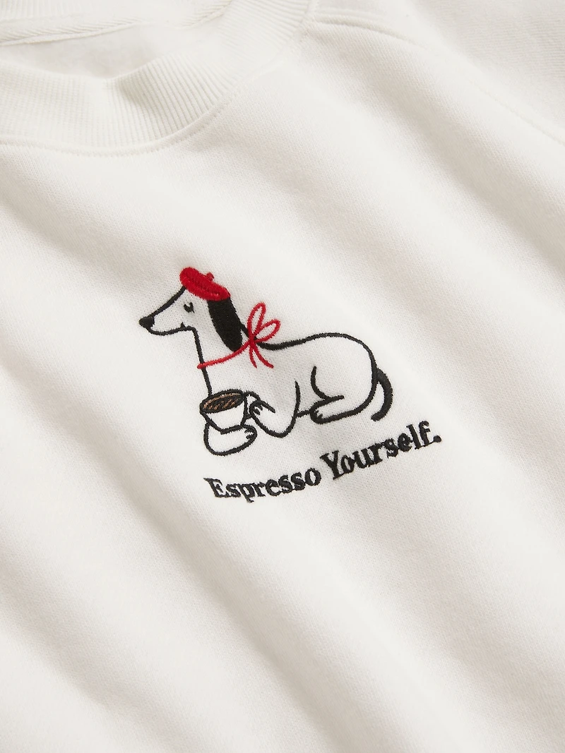 SoComfy Oversized Graphic Raglan Sweatshirt