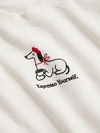 SoComfy Oversized Graphic Raglan Sweatshirt