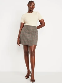 High-Waisted Faux-Leather Mini Skirt