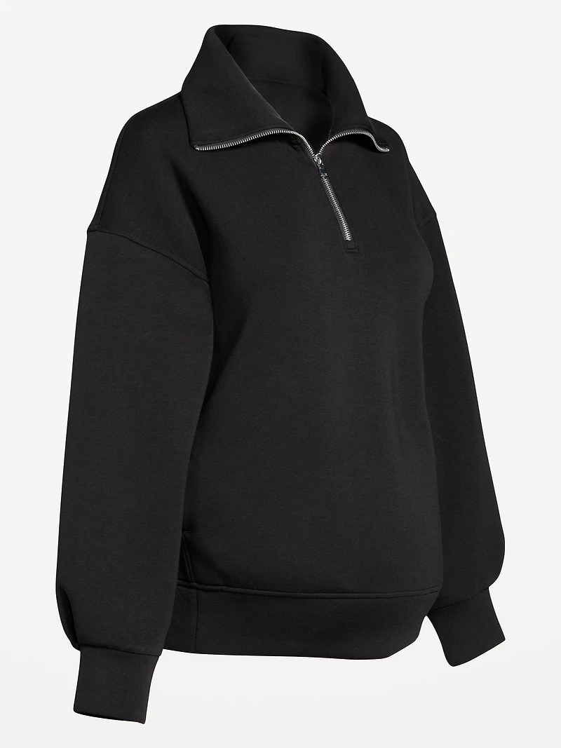 Maternity Bounce Fleece Half-Zip Pullover