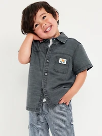 Short-Sleeve Utility Pocket Shirt for Toddler Boys