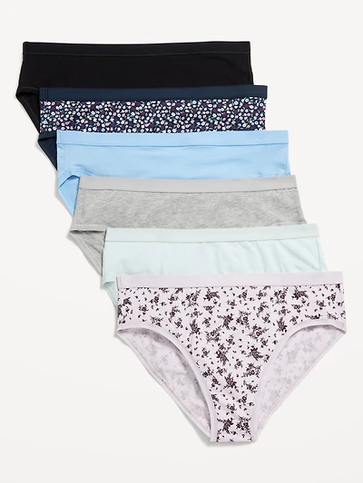 High-Waisted Everyday Cotton Underwear 6-Pack