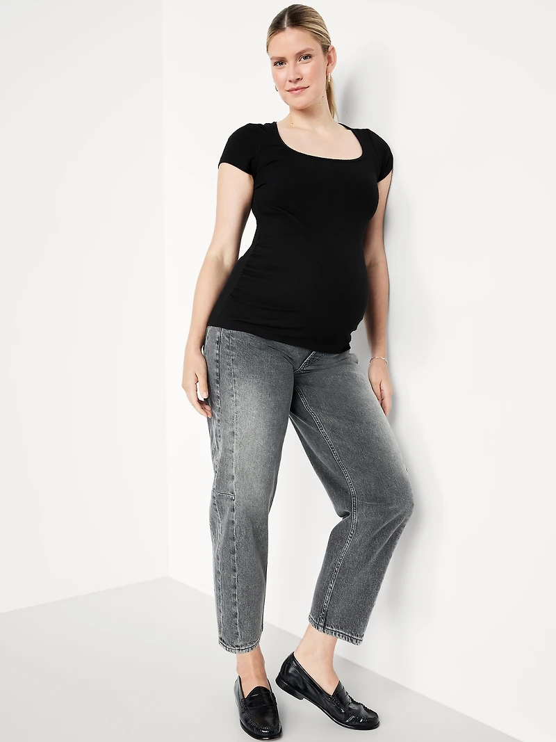 Maternity Trapeze-Neck T-Shirt