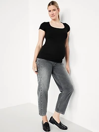 Maternity Trapeze-Neck T-Shirt