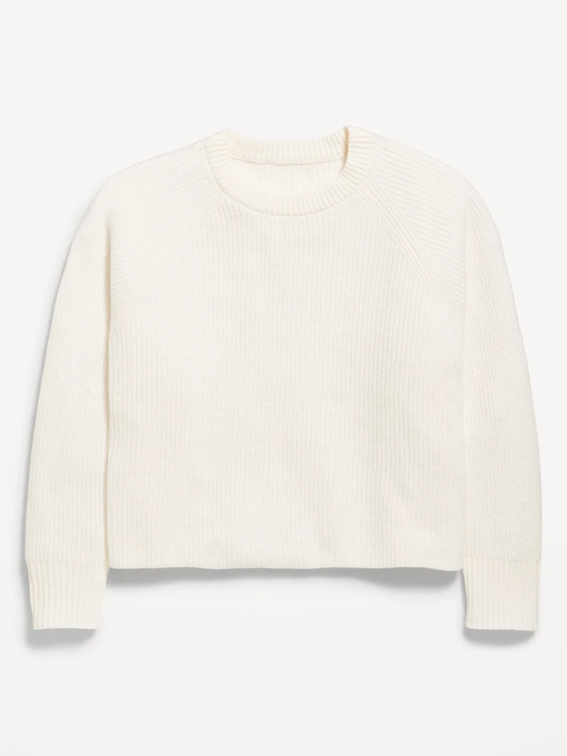SoSoft Long-Sleeve Ribbed Sweater for Girls