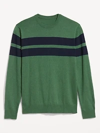 Chest-Stripe Crew-Neck Sweater