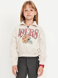 San Francisco 49ers Oversized Quarter-Zip Sweatshirt for Girls