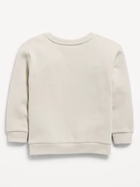 Oversized Unisex Logo-Graphic Crew-Neck Sweatshirt for Toddler