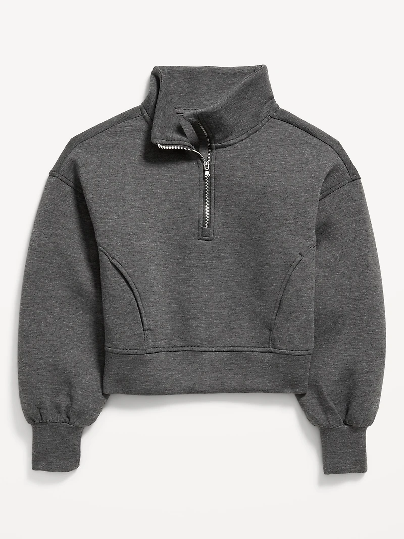 Half-Zip Bounce Fleece Pullover Sweatshirt for Girls