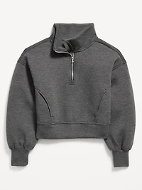 Half-Zip Bounce Fleece Pullover Sweatshirt for Girls